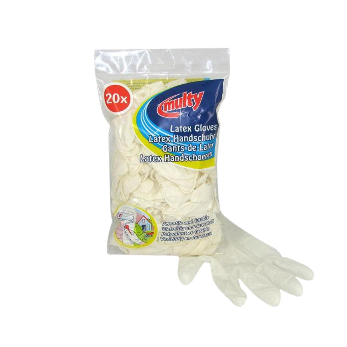 Multi latex handsker one-size pakke med 20 stk
