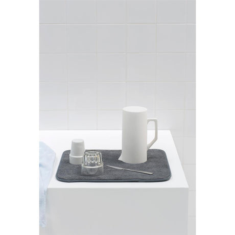 Brabantia vask i mikrofiber afløbsmåtte 47x40 cm grå