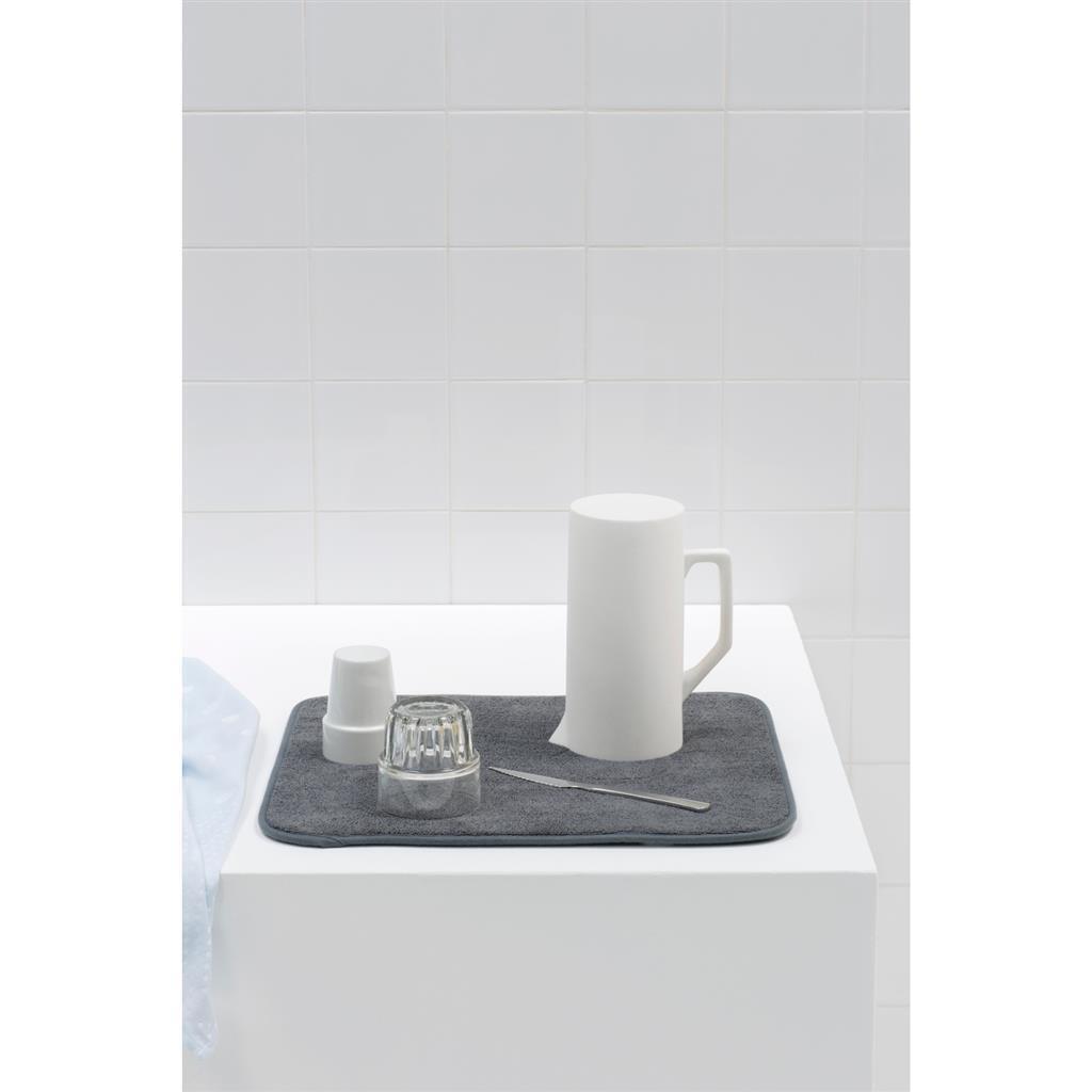 Brabantia vask i mikrofiber afløbsmåtte 47x40 cm grå