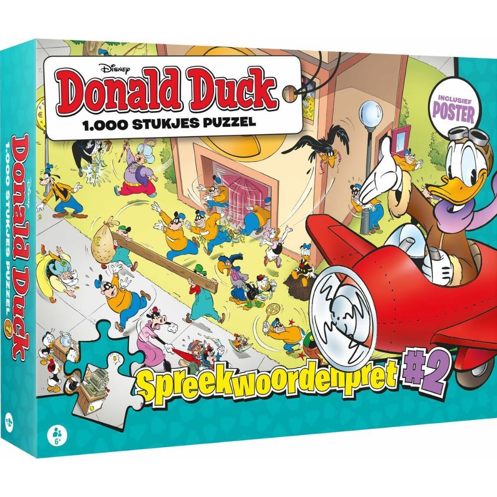 Disney donald duck puslespil ordsprog sjov 2 1000 brikker + plakat
