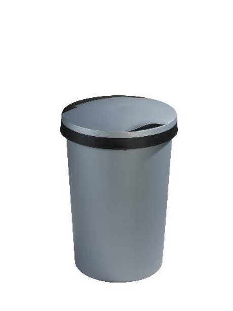 Sunware twinga affaldsspand med klaplåg 45 liter metal sort diameter 37,5x54cm