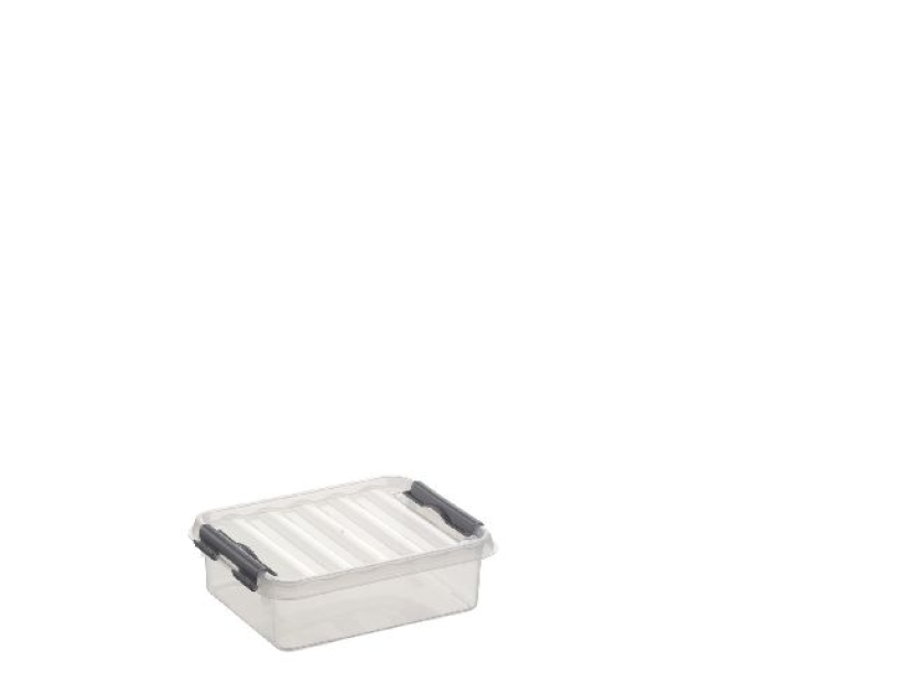 Sunware q-line opbevaringsboks lille 1 liter transp. 20x15x6cm