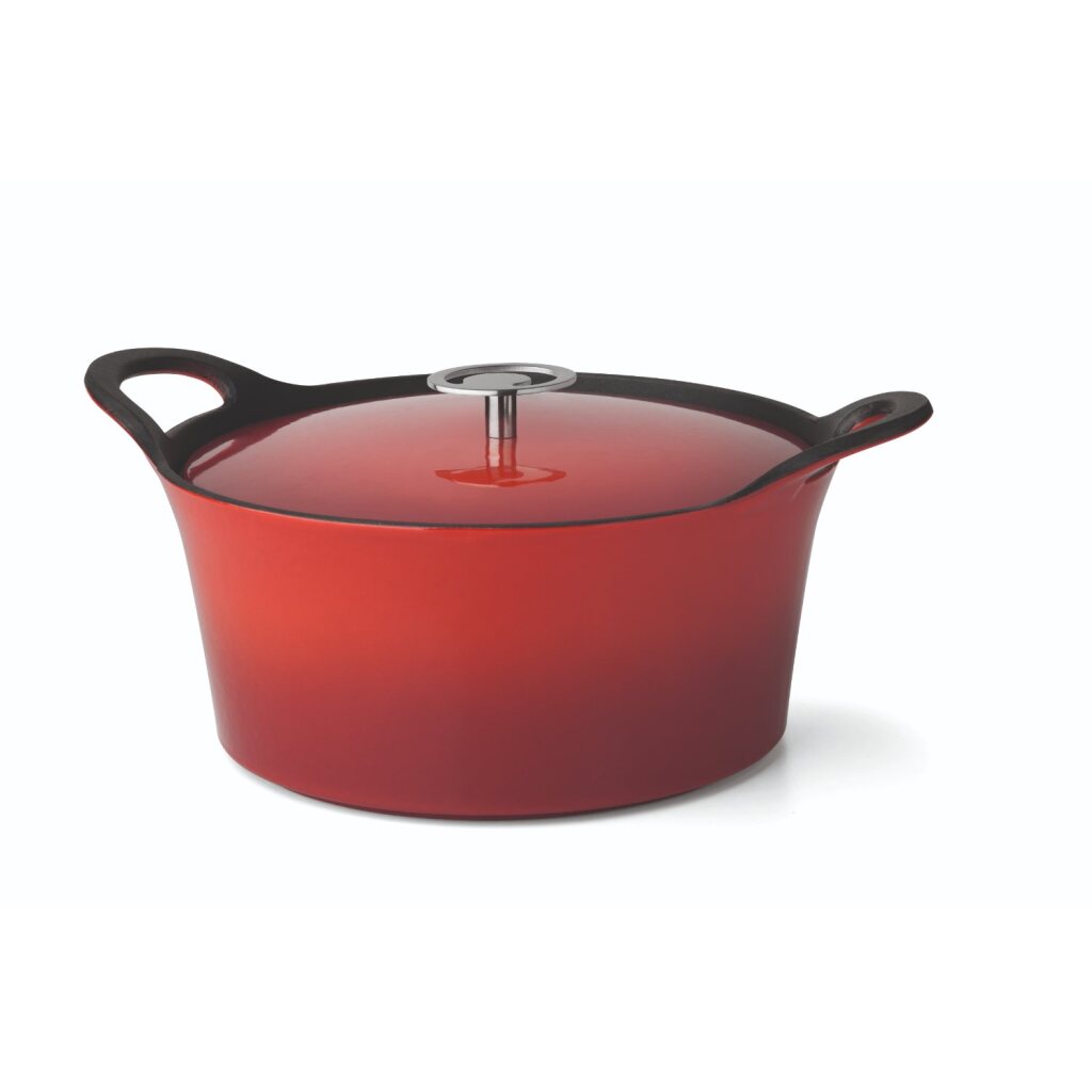 Cuisinox vulkansk støbejern stegepande 24 cm rød