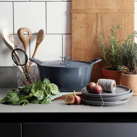 Cuisinox volcan støbejern stegepande 29 cm denim blå