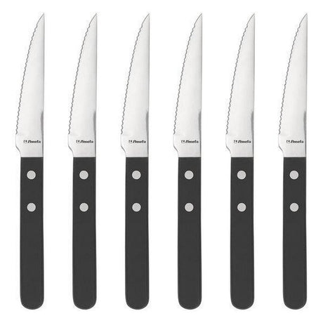 Amefa pizza bøf knivsæt 6-delt sort