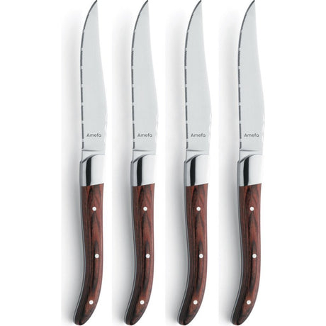 Amefa royal steak steak knive 4 stykker rødbrune