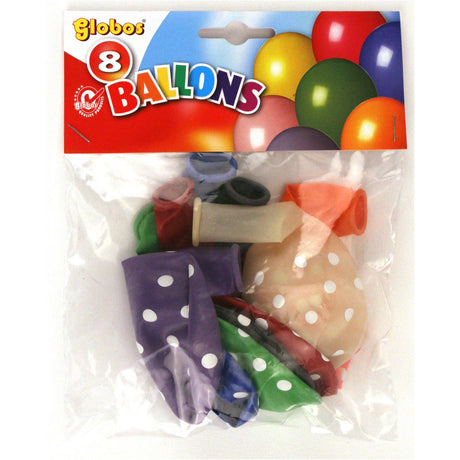Globos ballon med prikker 8 stk