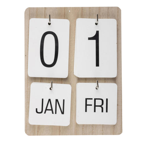 Vægkalender træ 22x17x2,5cm