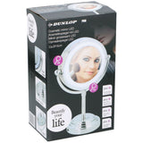 Dunlop LED makeup spejl 15 cm krom