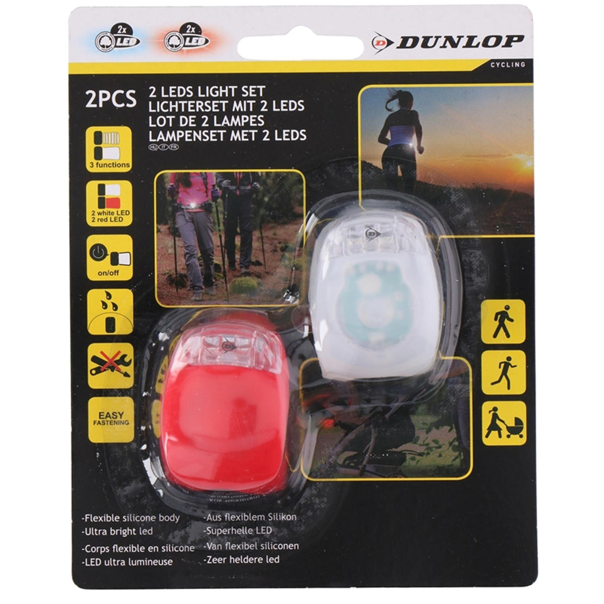 Dunlop cykellygtesæt LED, 2 stk.