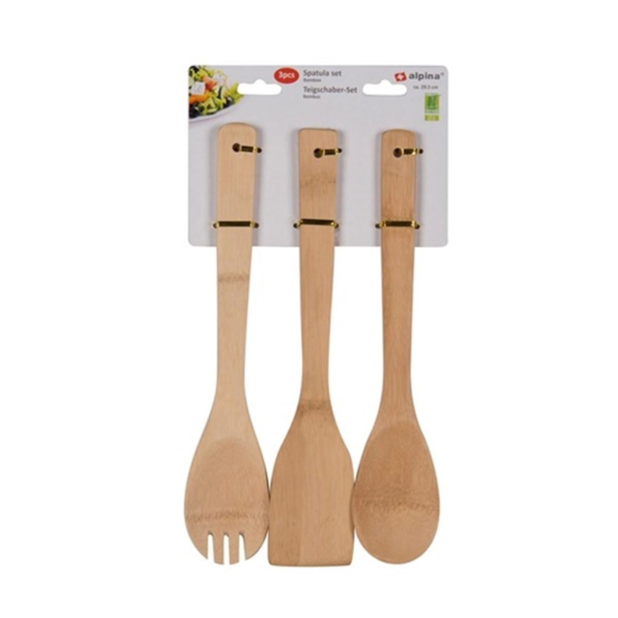 Alpina spatelsæt bambus 29,5 cm sæt med 3 stk