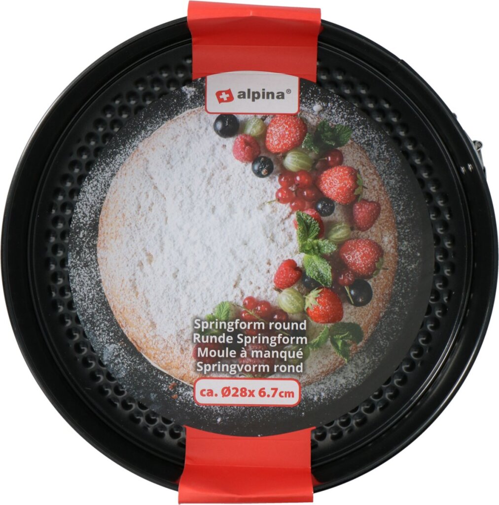 Alpina springform pande non-stick belagt metal 28x6,7cm sort