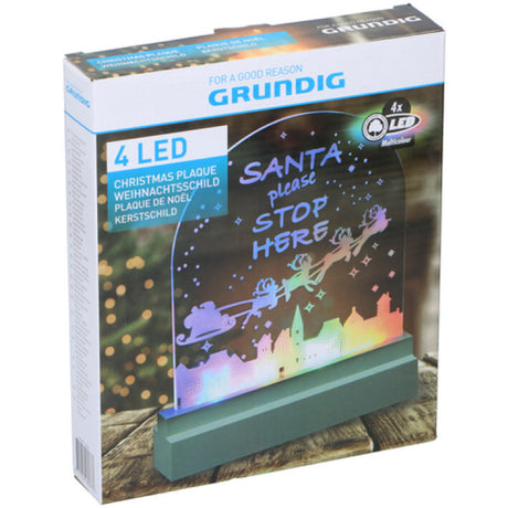 Grundig juleskjold LED flerfarvet