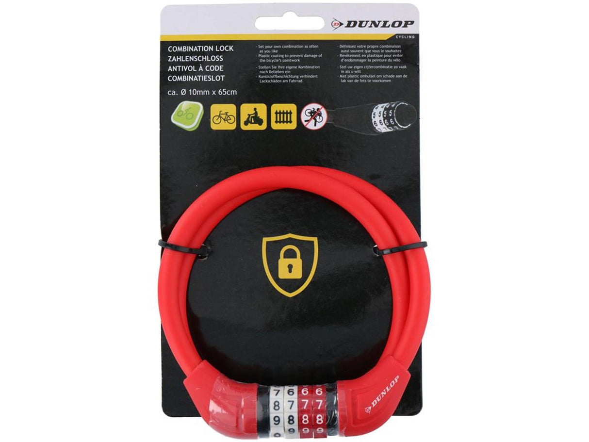 Dunlop kombinationslås 10x65cm