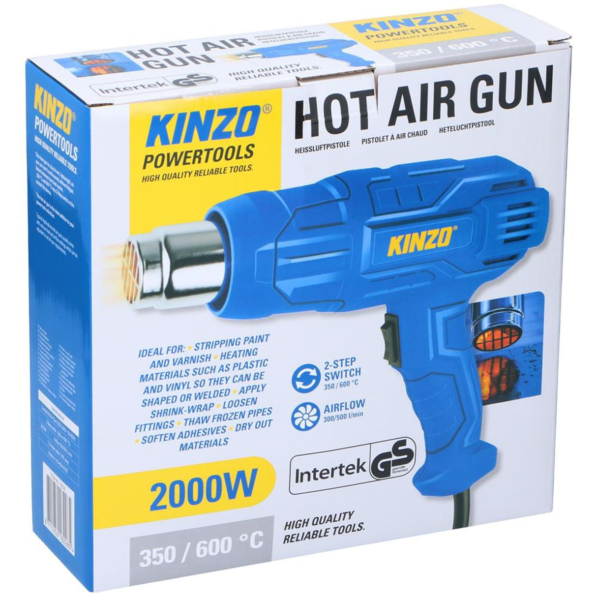 Kinzo varmluftpistol 230v 2000w