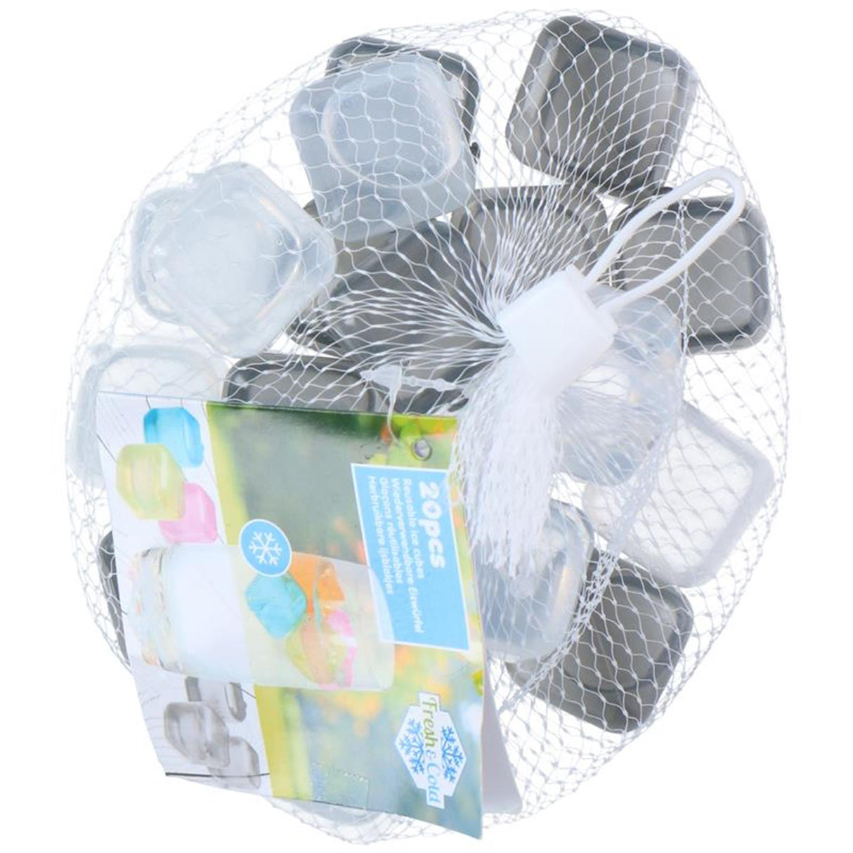 Livsvarige madlavningsisterninger firkantede 2,7x2,7cm 20 stykker i net 2 assorterede farver (pr. 1 net)