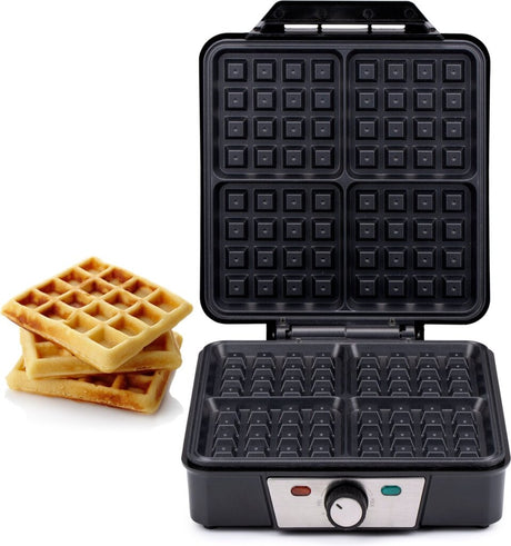 Alpina vaffelmaskine brussel vafler non-stick belægning 4 vafler 1200w