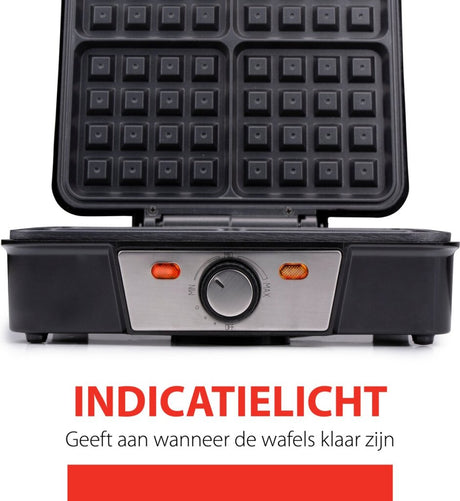 Alpina vaffelmaskine brussel vafler non-stick belægning 4 vafler 1200w