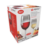 Alpina rødvinsglas i røgfarve 465ml æske med 4 stk