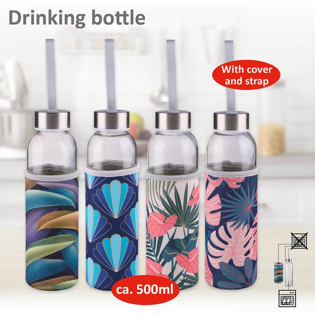 Alpina drikkeflaske glas 500ml + låg