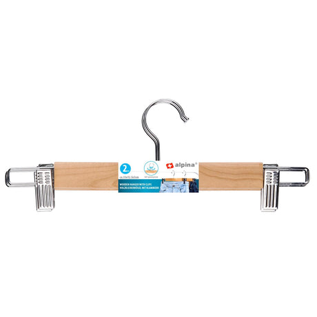 Alpina broek rok hanger hout clips 2pc