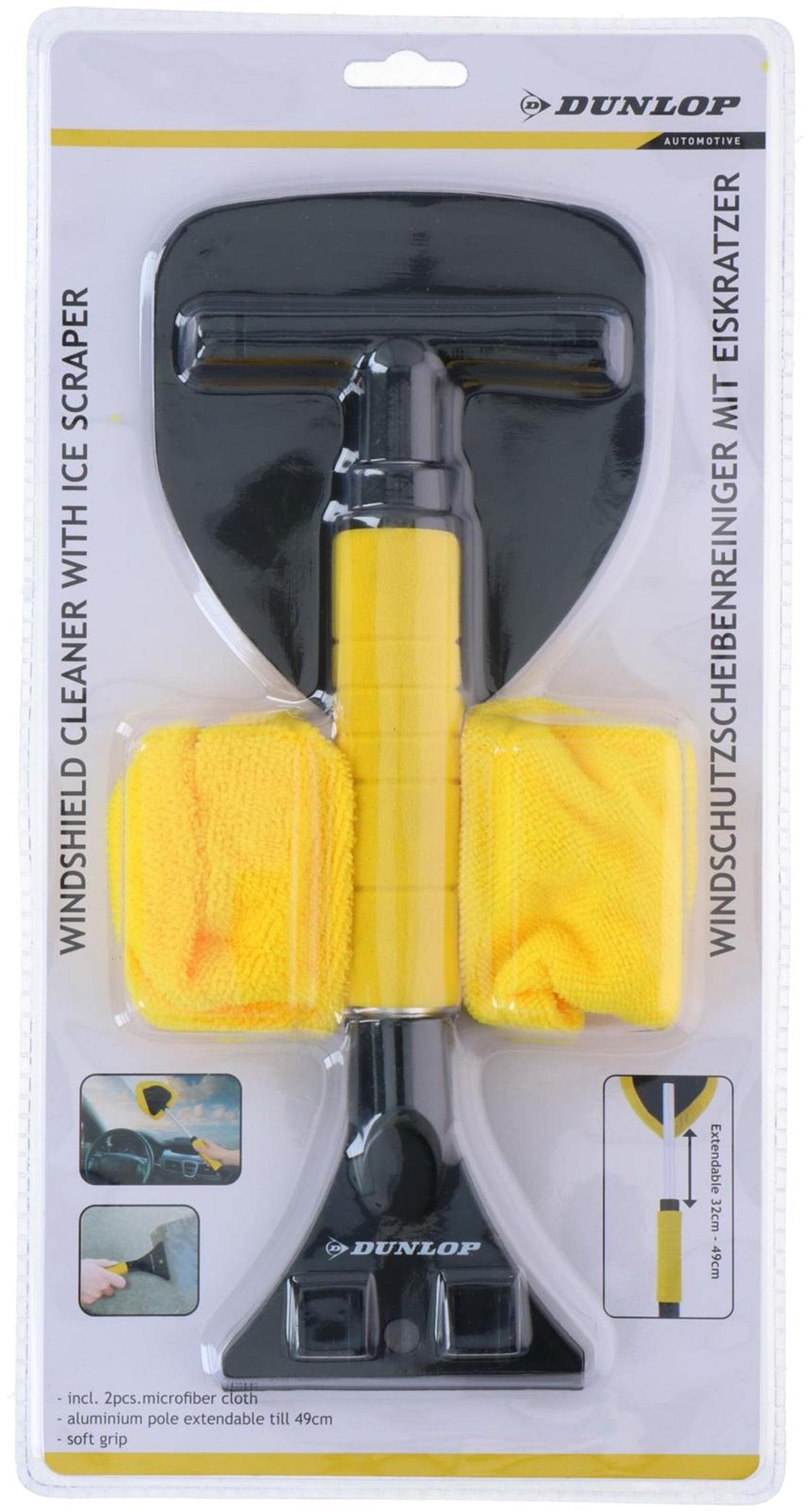 Dunlop isskraber med vinduesvisker 38x13,5cm