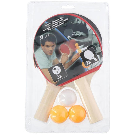 Scatch tafeltennisset 5-delig, 2 batjes en 3 balletjes
