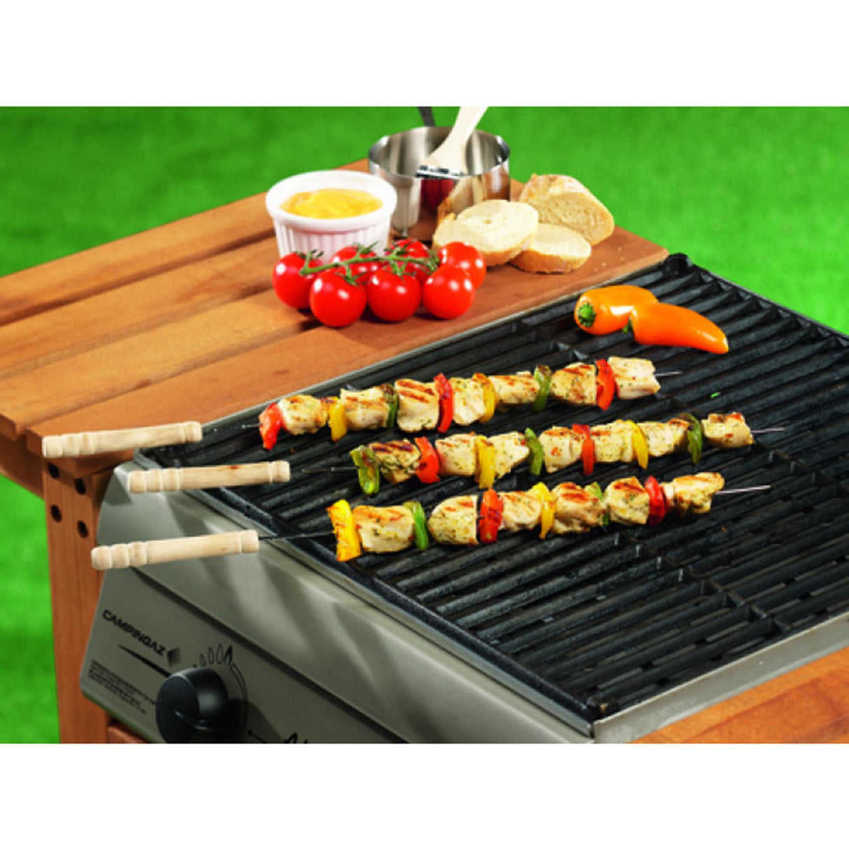 BBQ grillnåle spyd 38,5cm 4 stk