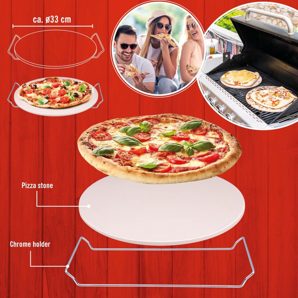 BBQ samling ovn sten bagning pizza, brød og toast ?33cm