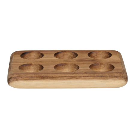 Alpina houten eiertray voor 6 eieren 17x11x2cm
