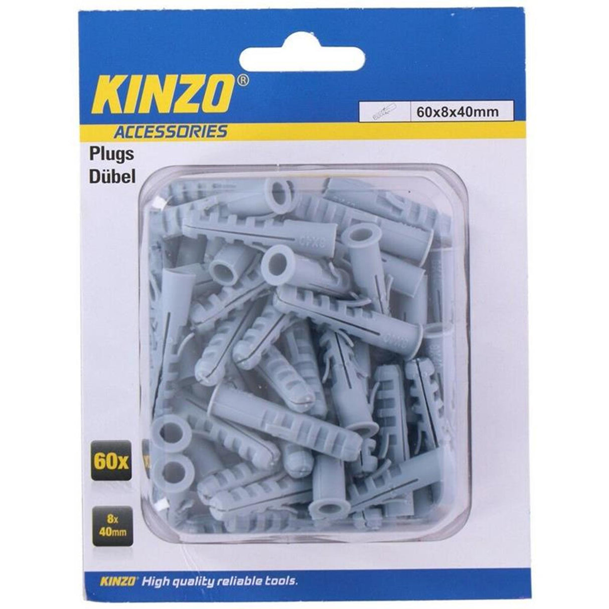 Kinzo stik plastik 60 stk 8x40mm