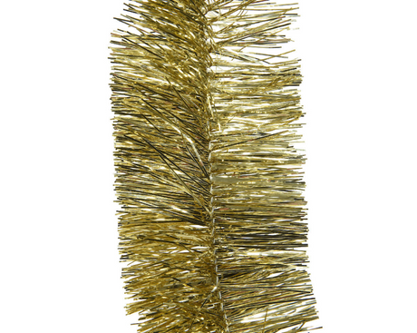 Decoris juletræsguirlande tinsel glans 7,5cm x 270cm guld
