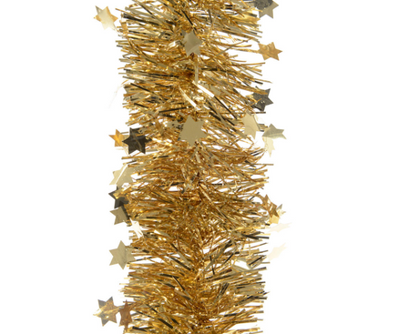 Decoris lametta guirlandestjerne 270 cm guld