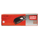 Carpoint fodpumpe med manometer 4 bar stål sort