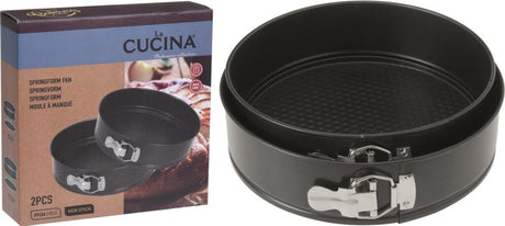 La cucina bakvormen springvormen met anti-aanbak laag zwart 24 26cm