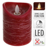 C.T. LED Candle Dance Flame Rød + Timer
