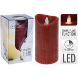 C.T. LED Candle Dance Flame Rød + Timer