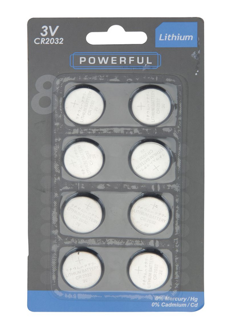 Knapcellebatterier cr2032
