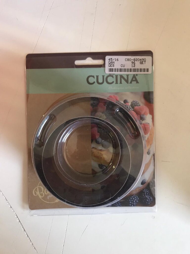 La cucina bageringe rustfrit stål firkantede + runde 6 8 10x4cm