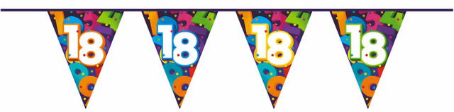 Vlaggenlijn cijfers 10 meter - 18 jaar