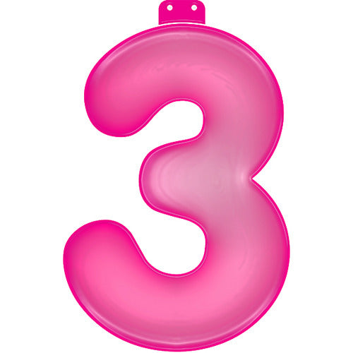 Basic oppustelig figur 3 pink 35cm