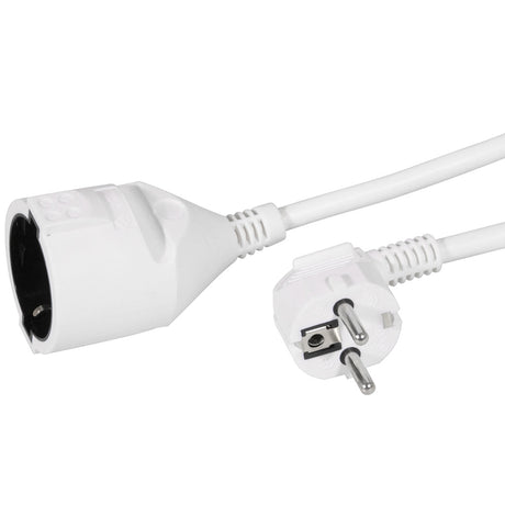 Q-link forlængerledning - jordet - 2500w - 3 x 1,5 mm - 3 m - hvid