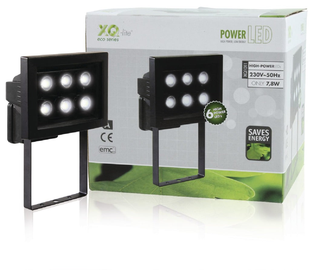 Ranex xq-1011 sort aluminium LED (6x) udendørs lampe