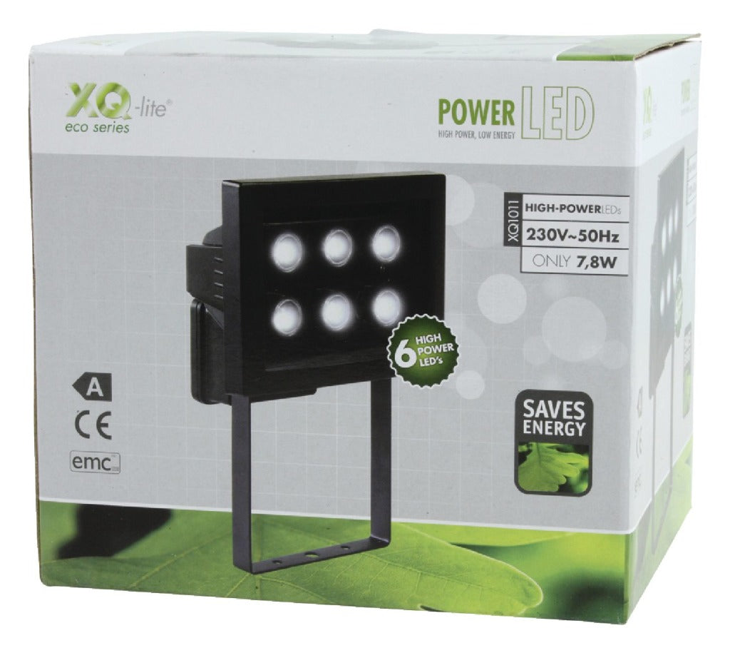 Ranex xq-1011 sort aluminium LED (6x) udendørs lampe