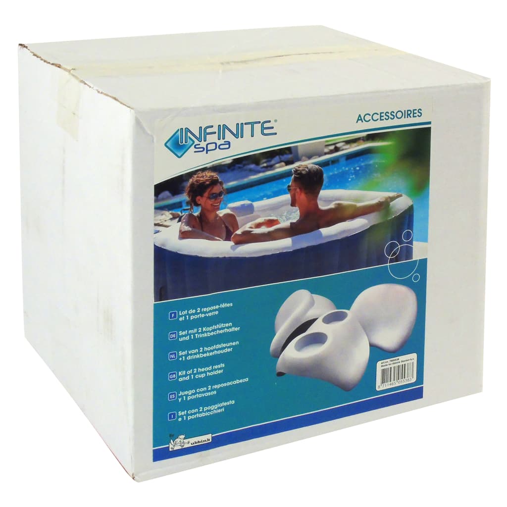 Uendelig spa -nakkestøtte og cupholder PU