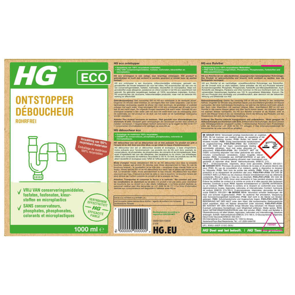Hg eco unblocker 1l
