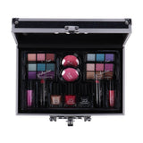 Casuelle make-up etui i aluminium mørkeblå glitter