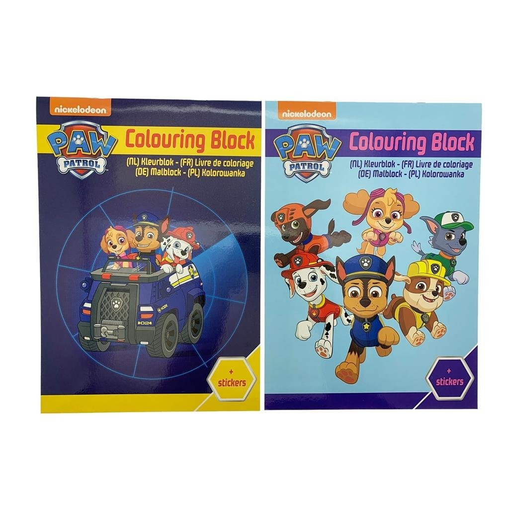 Paw patrulje malebog med klistermærker