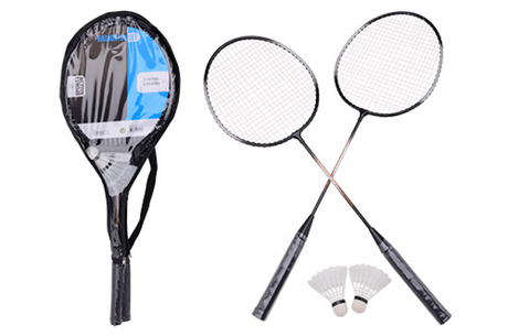 Johntoy sports aktivt badmintonsæt med shuttles til 2 spillere