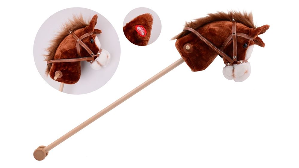 Johntoy hobbyhest med lyd, 3 assorterede farver.